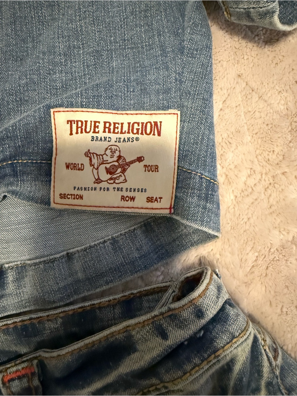 True Religion Women’s ' Light Blue Denim Logo Button-Front Top - Picture 3 of 9